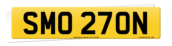 Registration number SMO 270N